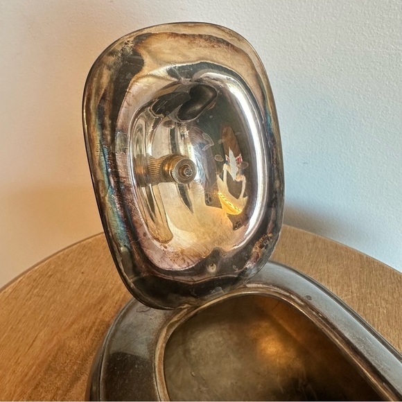 Vtg Silver Plated Sheffield Design  Kettle Tea Patina Nickel England Engraved M - Picture 9 of 16